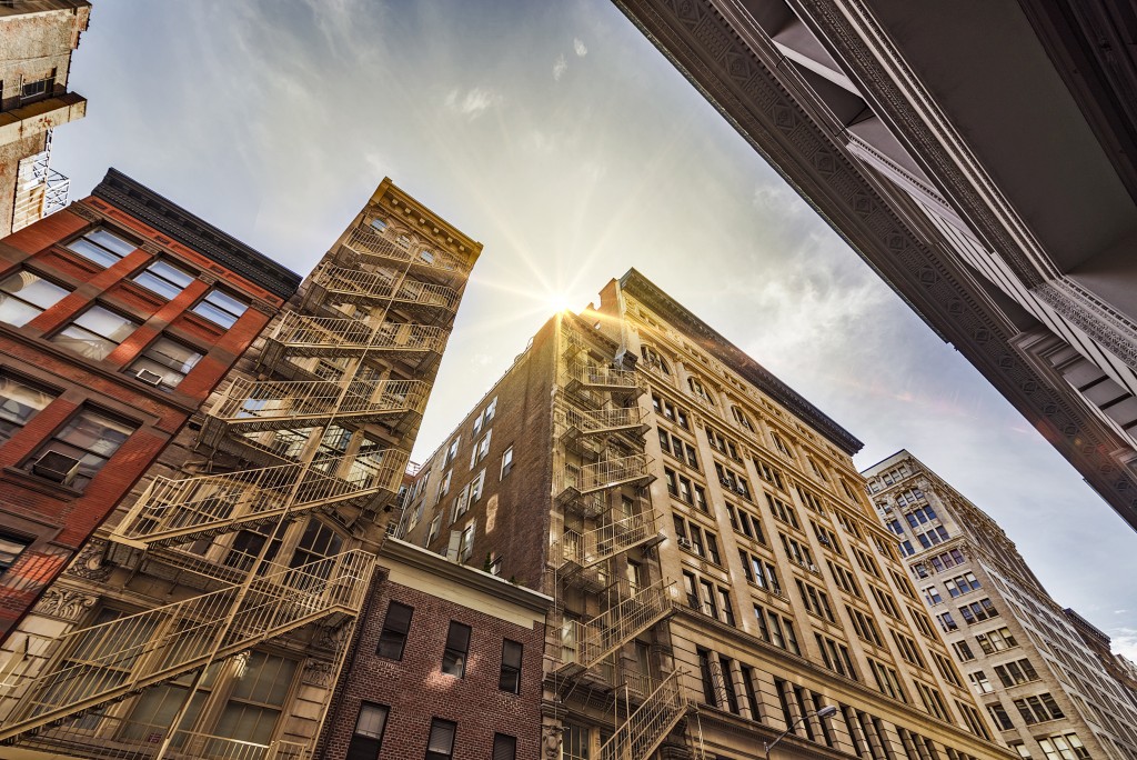 apartment buildings