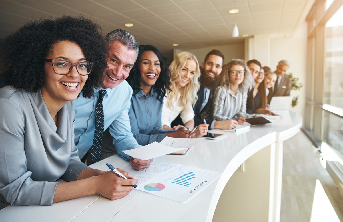 employees at the office